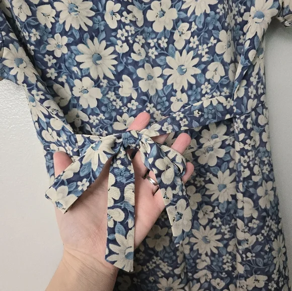 Vtg 90s JR BENTLEY Floral Midi Maxi Dress Sz 9/10 Cottagecore Prairie Homestead - Picture 8 of 12